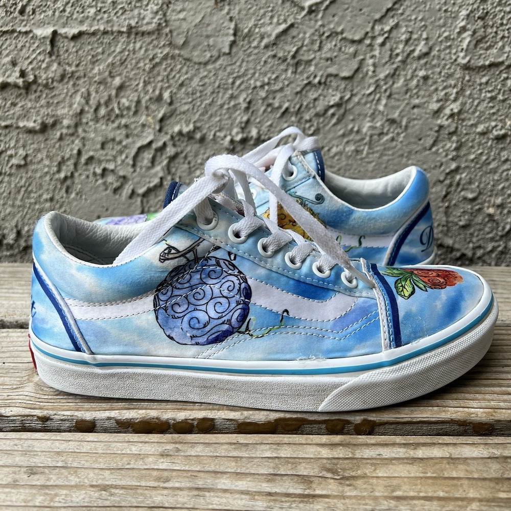 Vans Shoes Women Size 7.5 One Piec Anime Old Skool Devil Fruit Sneakers